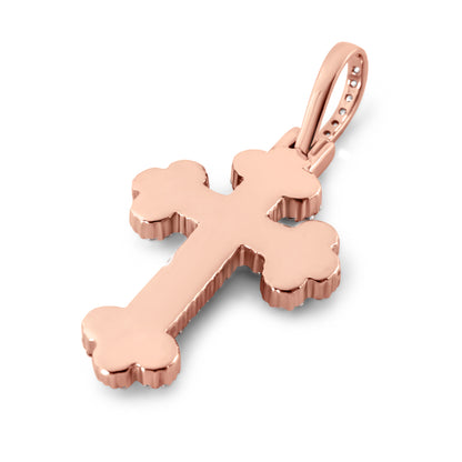 10k Solid Gold Diamond Cross Pendant 0.88ctw