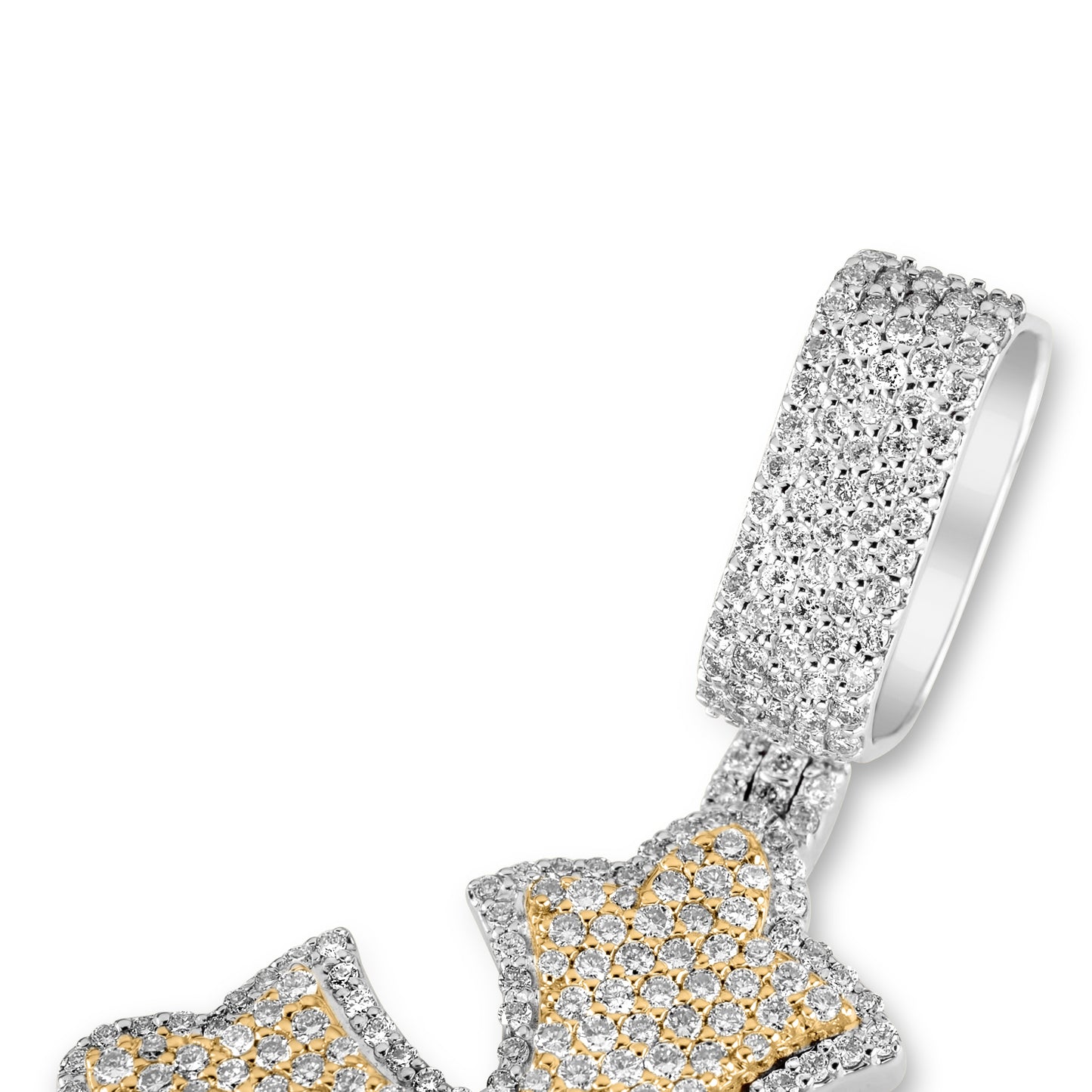 10k Solid Gold Diamond Cross Pendant 0.80ctw