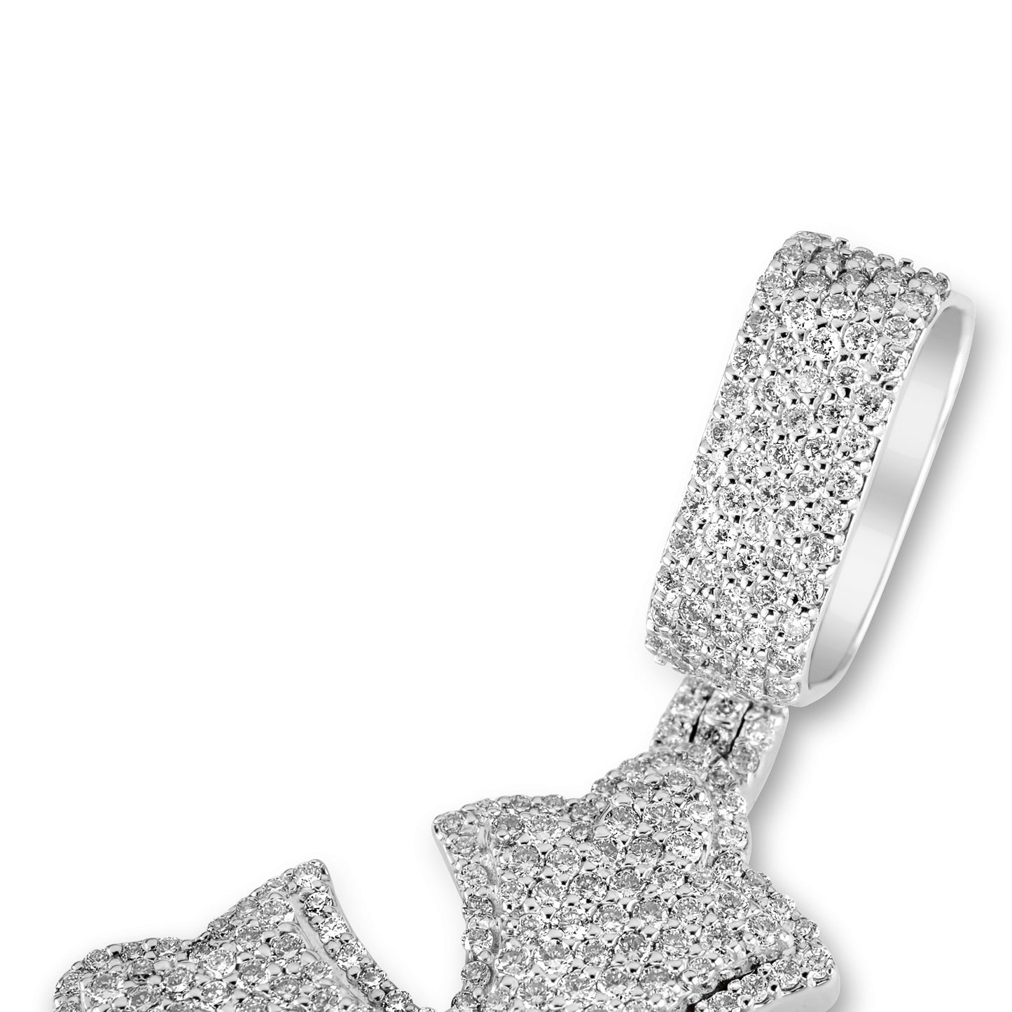 10k Solid Gold Diamond Cross Pendant 0.80ctw