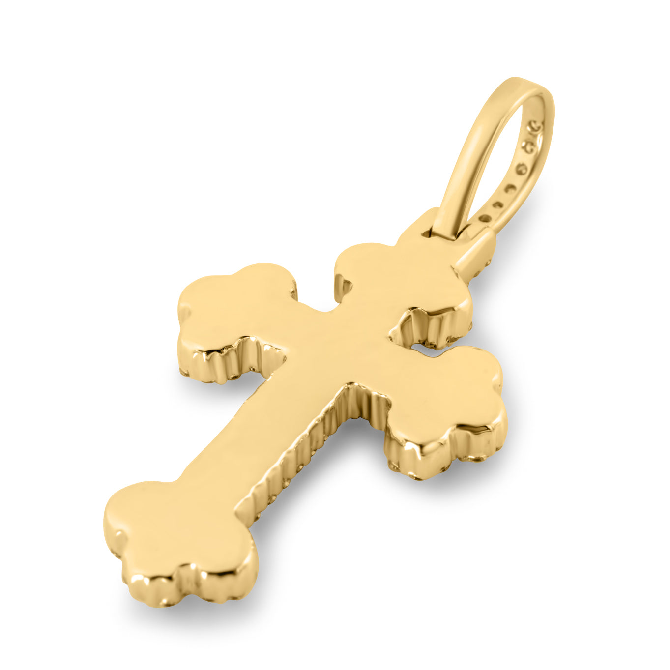 10k Solid Gold Diamond Cross Pendant 0.88ctw