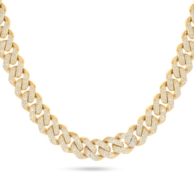 10K Diamond Chain, Miami Prong Cuban Link 9.75mm 6.81 CTW