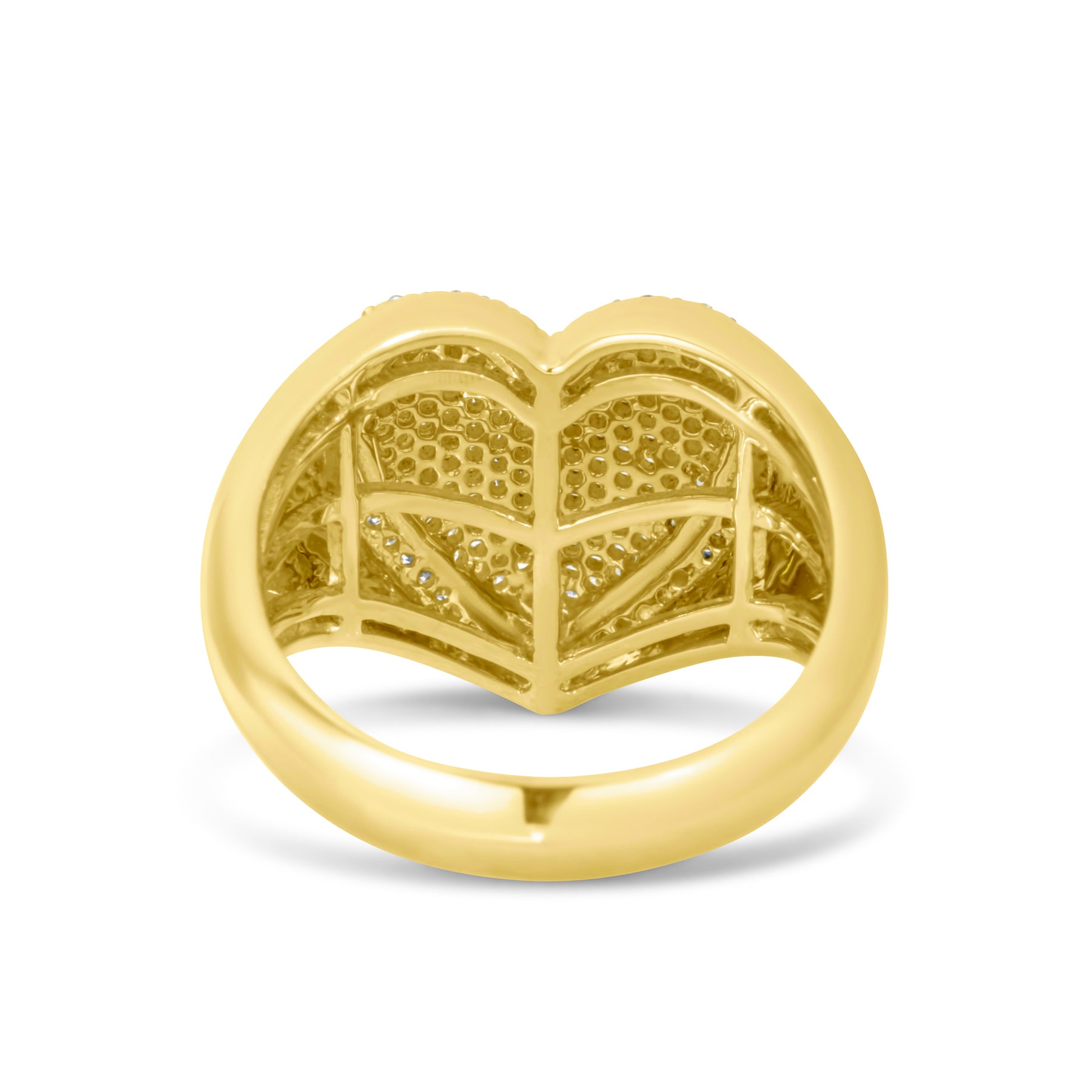 Cadar 18kt yellow gold Heart diamond earrings