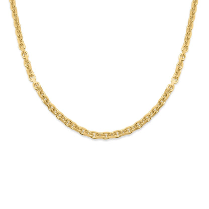 14K Solid Gold Cable Anchor Link Chain 3.15-4.56mm