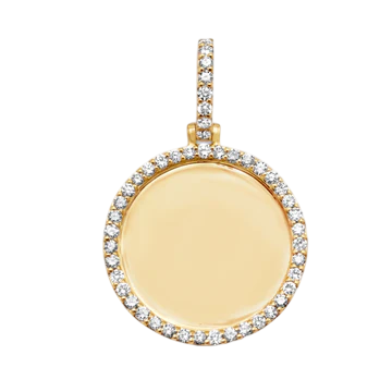 10K/14K Gold Custom Diamond Picture Pendant 0.45-3.25ctw