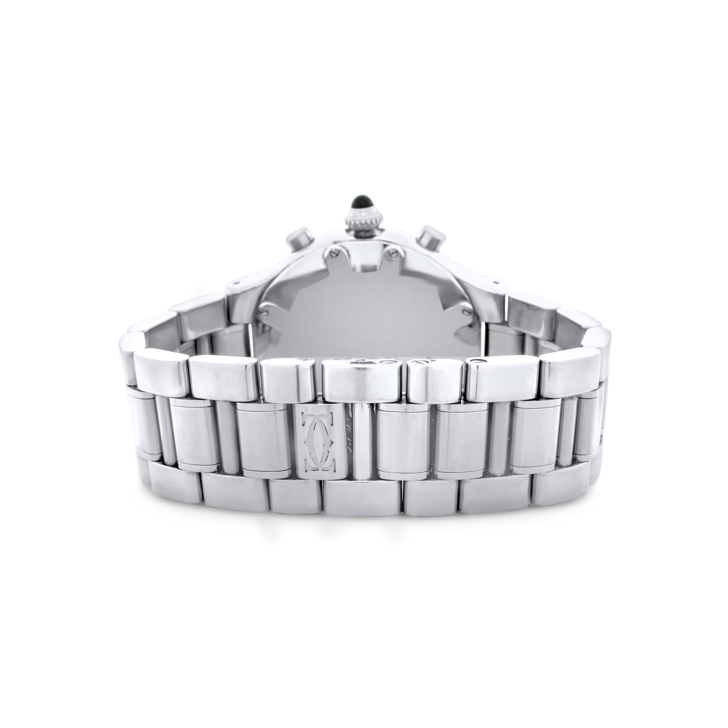 Cartier クロノスカフ　クォーツ Cartier Must 21 Chronoscaph , Stainless Steel, Black dial, Black