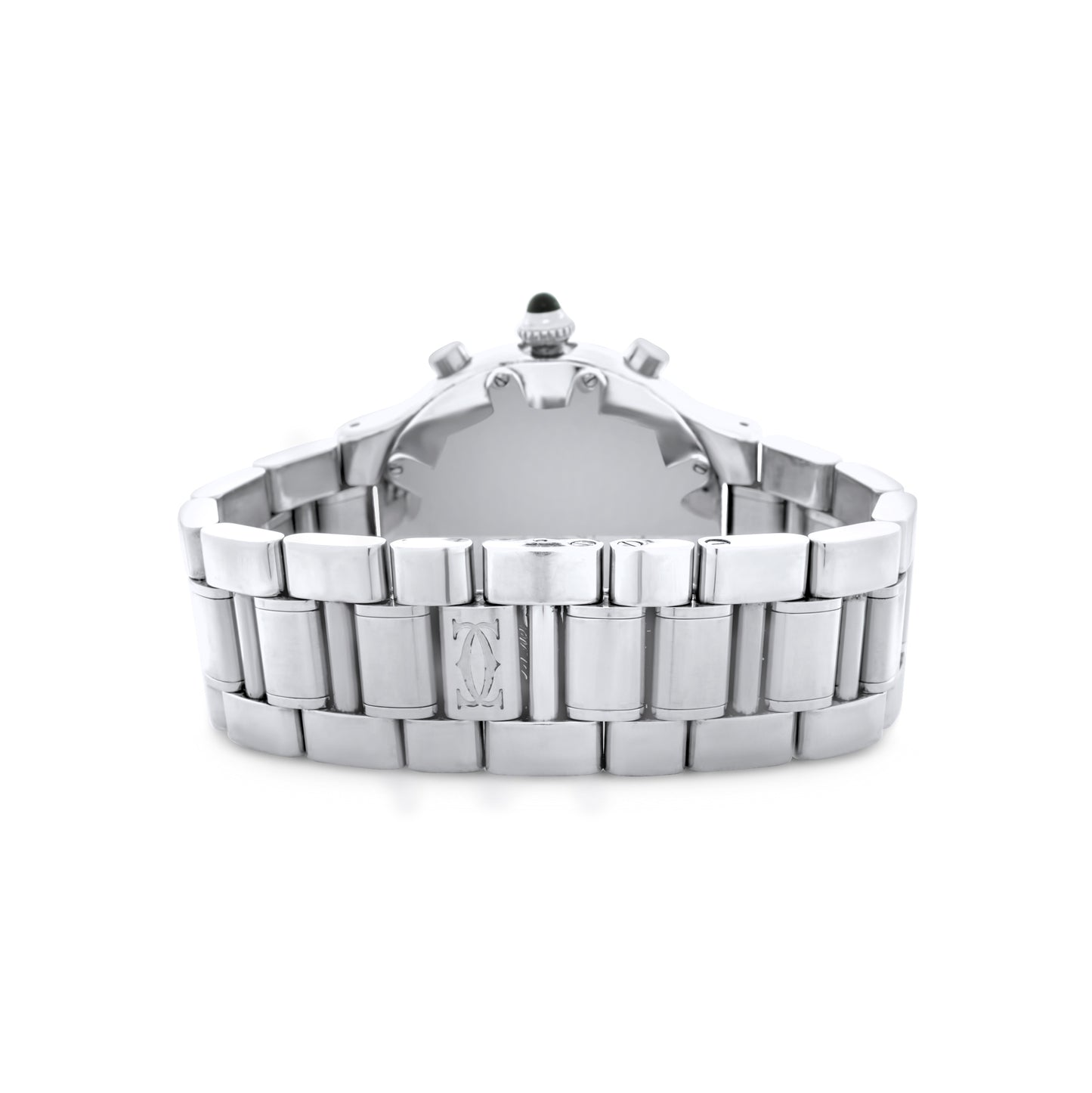 Cartier Must 21 Chronoscaph , Stainless Steel, Black dial, Black Chronograph, Midsize, Chronograph, 38mm Quartz  Ref. W10172t2