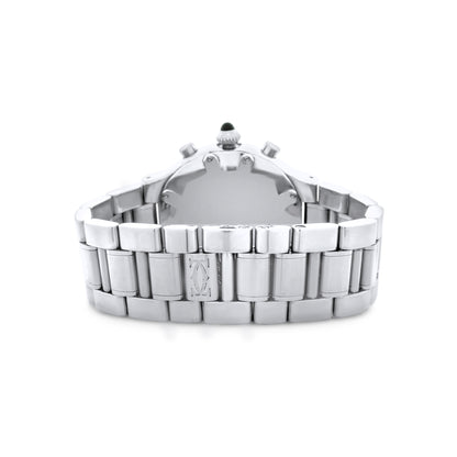 Cartier Must 21 Chronoscaph , Stainless Steel, Black dial, Black Chronograph, Midsize, Chronograph, 38mm Quartz  Ref. W10172t2