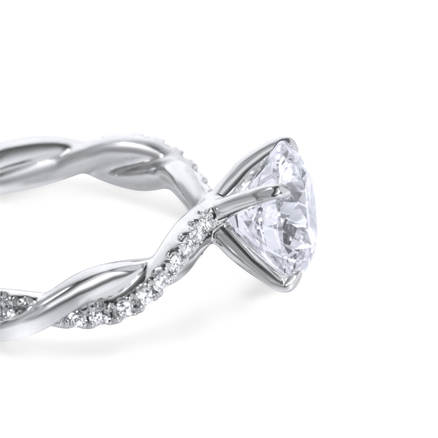 Twist Diamond Engagement ring