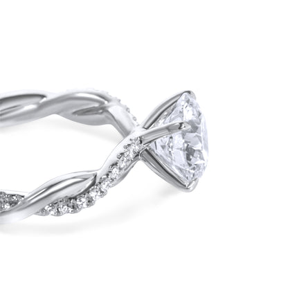 Twist Diamond Engagement ring