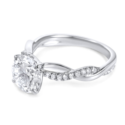 Twist Diamond Engagement ring