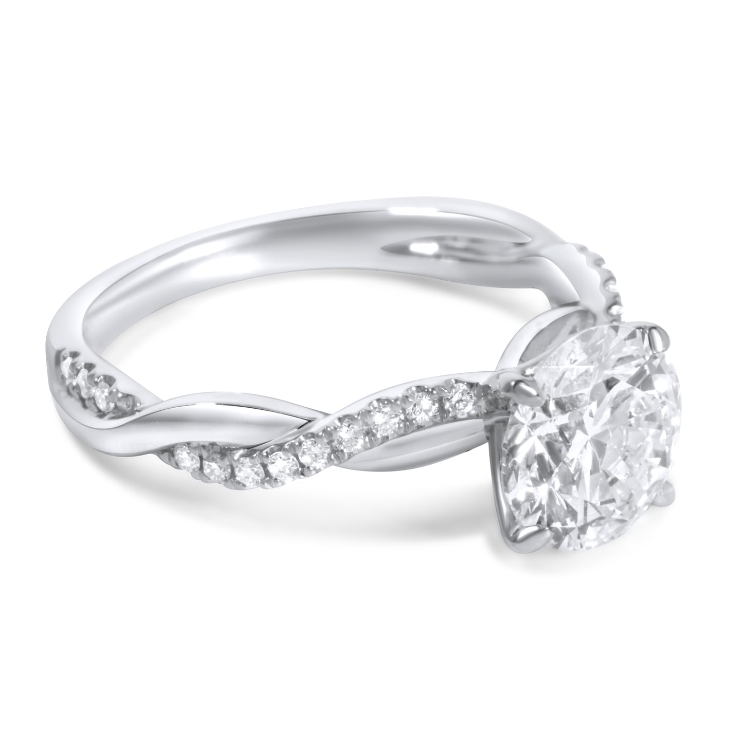 Twist Diamond Engagement ring