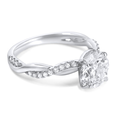 Twist Diamond Engagement ring
