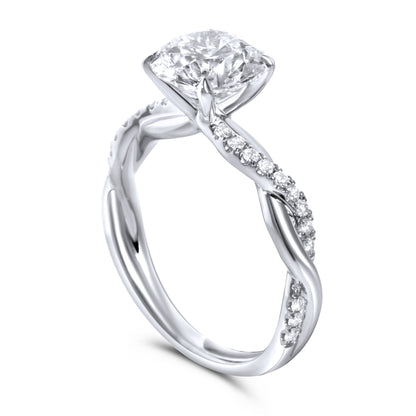 Twist Diamond Engagement ring