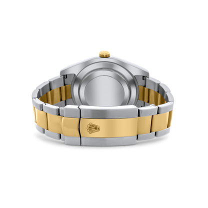 Rolex Date-Just II  41mm, Two-Tone 18K Yellow Gold & Stainless Steel, 18k Yellow Gold Fluted Bezel, Black Arabic Dial, Oyster Bracelet Ref. 116333