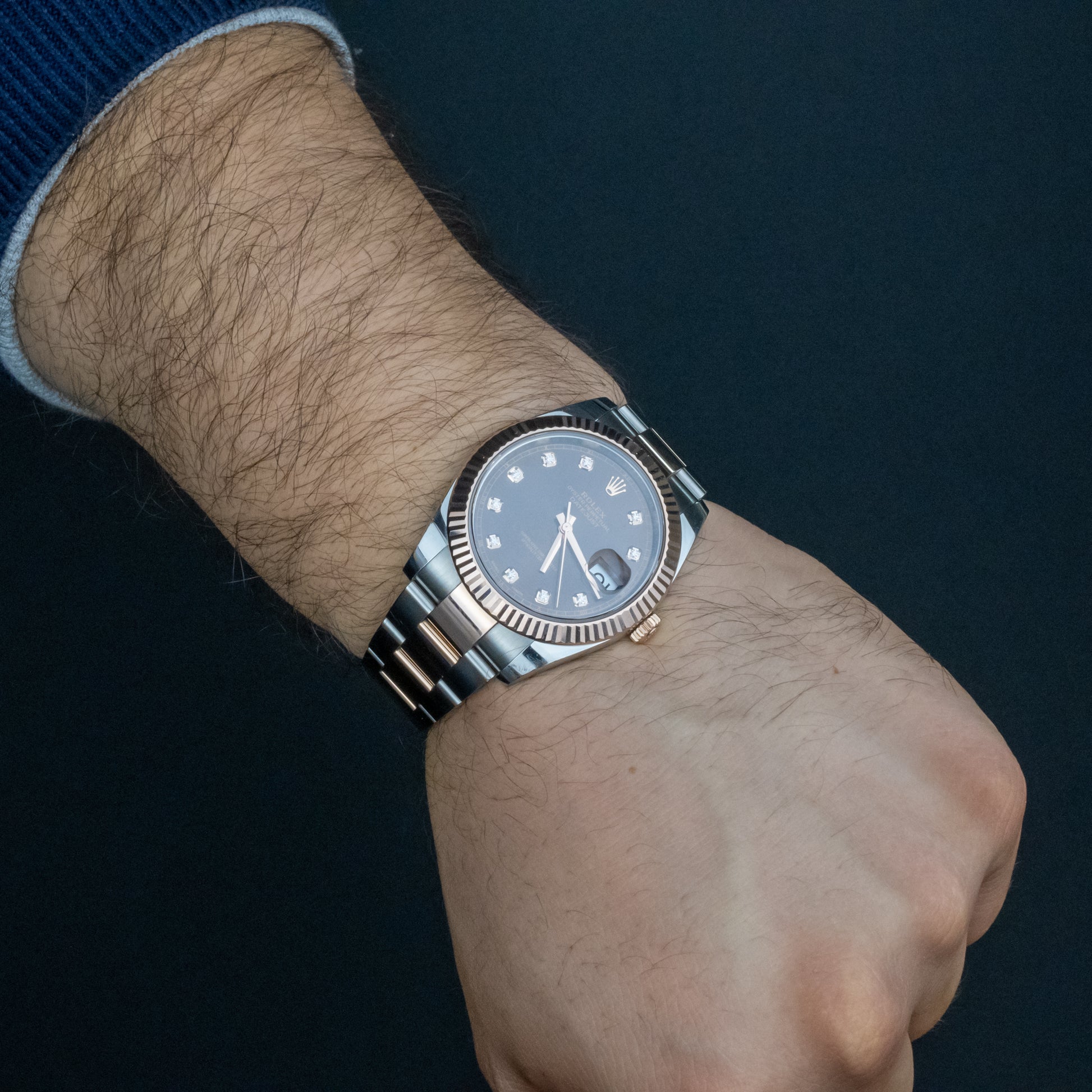 Rolex Datejust 41mm Two Tone 18K Rose Gold Steel, Chocolate