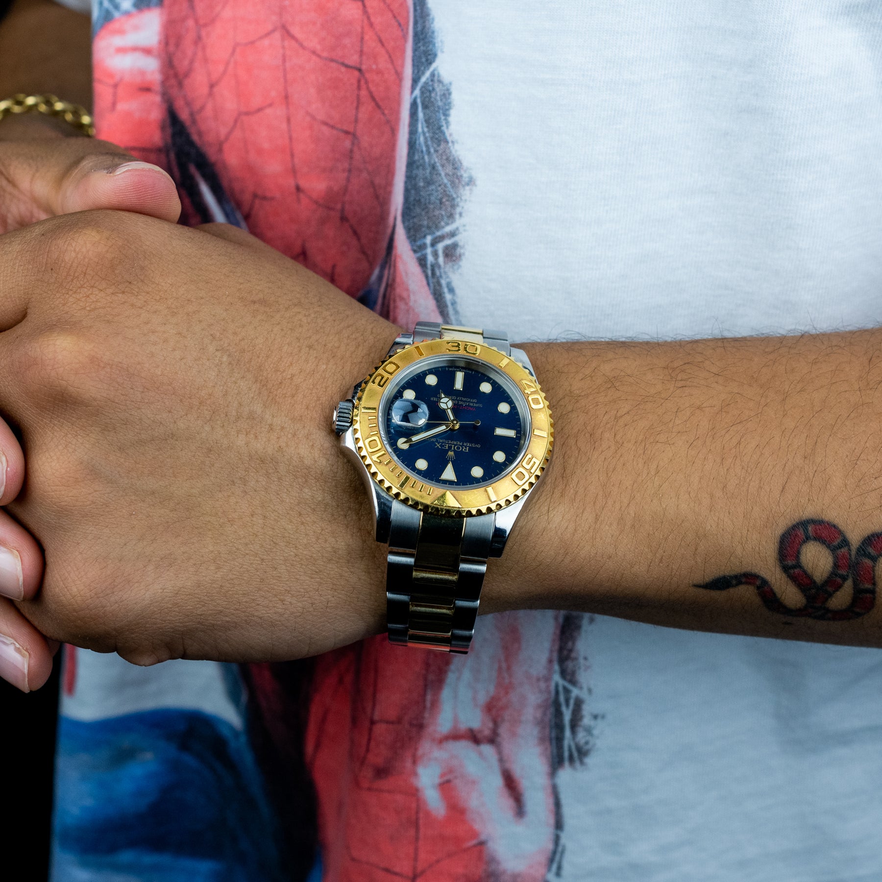 rolex yacht master blue gold