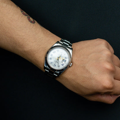 Rolex Datejust II 41mm watch, stainless steel, 18k white gold