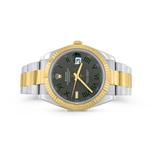 Rolex Date-Just II 41mm Wimbledon Two Tone 18K Yellow Gold &  Stainless Steel, Fluted Bezel, Oyster Bracelet, Wimbeldon Dial, Ref. 116333 (Discontinued)