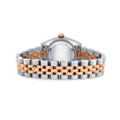 Rolex Ladies 26mm Datejust, Two Tone Rose Gold & Steel, Rose Gold Fluted Bezel, Jubilee Bracelet, Silver Dial, Ref. 189171