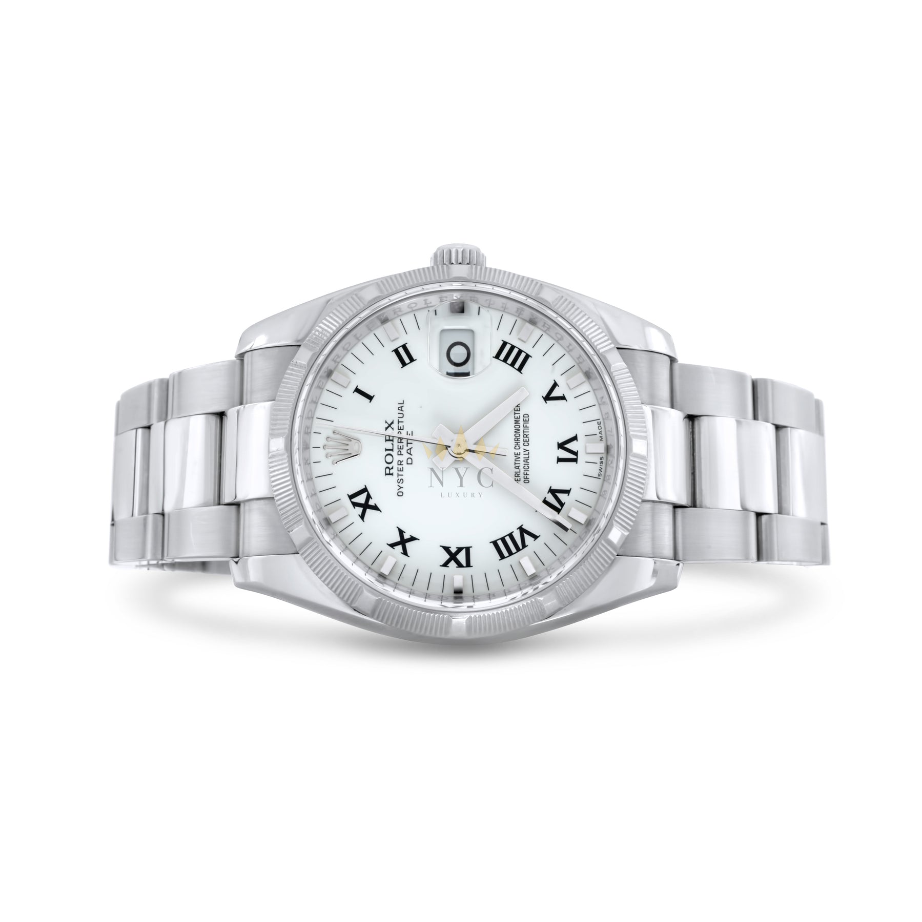 rolex perpetual white