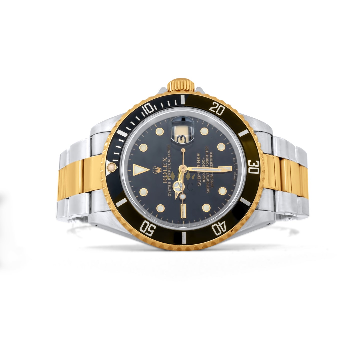 Rolex Submariner Two Tone Yellow Gold Steel, Black Dial, Ref