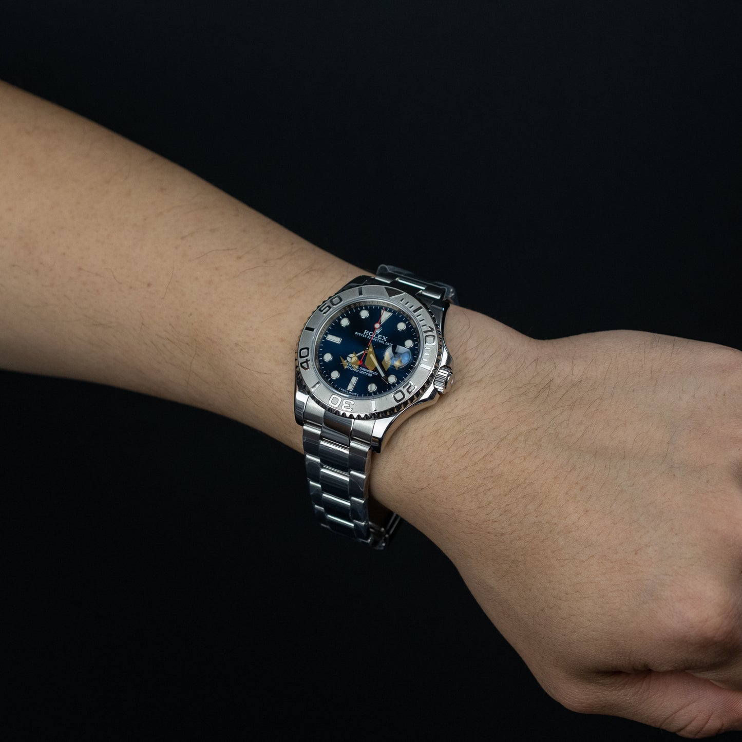 Rolex Yacht-Master 40mm Stainless Steel, Platinum Bezel, Blue Dial