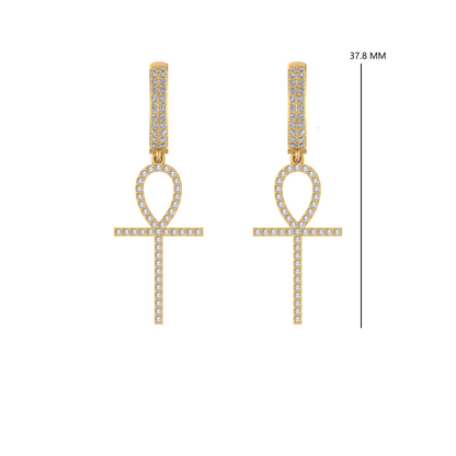 14K Gold Diamond earring 0.77 CTW