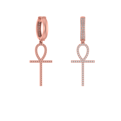 14K Gold Diamond earring 0.77 CTW