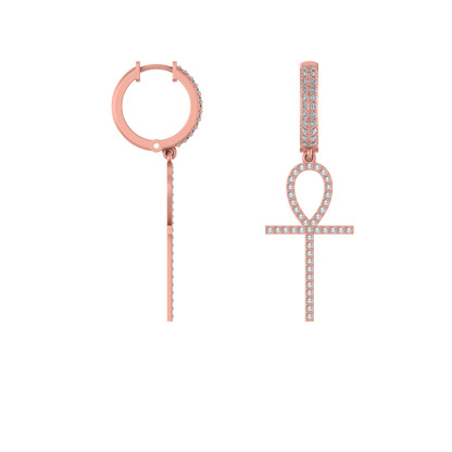 14K Gold Diamond earring 0.77 CTW