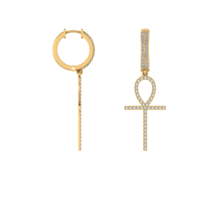 14K Gold Diamond earring 0.77 CTW
