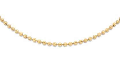 14k Solid Gold Ball Bead Chain 2-4mm