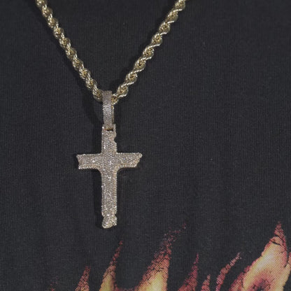 10k Yellow Gold Diamond Cross Pendant 0.93 ctw