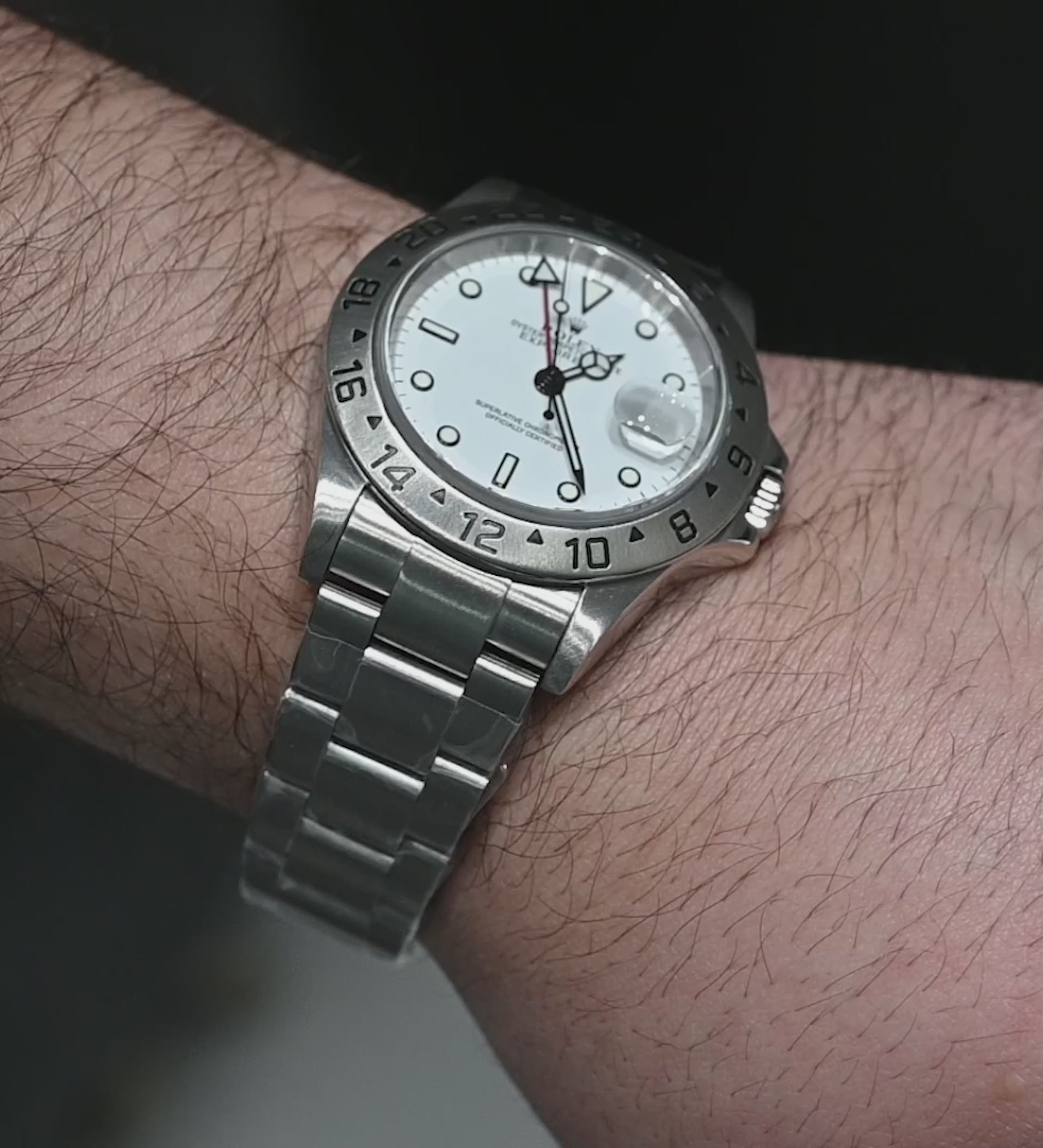 Rolex Explorer 40mm Polar White Dial Mercedes Hands Ref. 16570