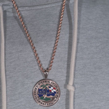14K Rose Gold Dominican Republic Pendant