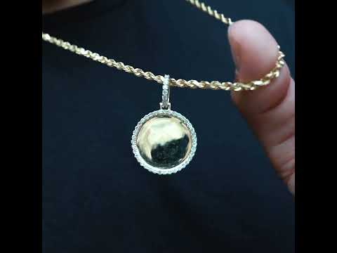 10K/14K Gold Custom Diamond Picture Pendant 0.45-3.25ctw