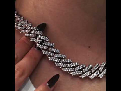 10k/14k Solid Gold Diamond Chain, Miami Prong Cuban Link 10.5mm-16.5mm