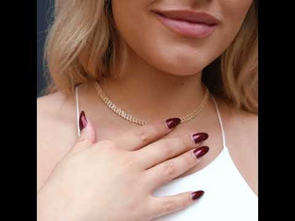 10K Yellow Gold Diamond Chain Miami Cuban Link 6mm 3.65 ctw (Single-row Diamonds)