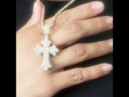 10k Yellow Gold Diamond Cross Pendant 1.69 ctw