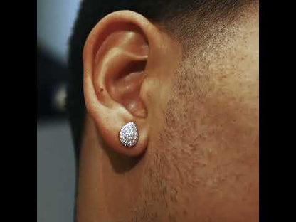 10k White Gold Pear Earrings .75ctw