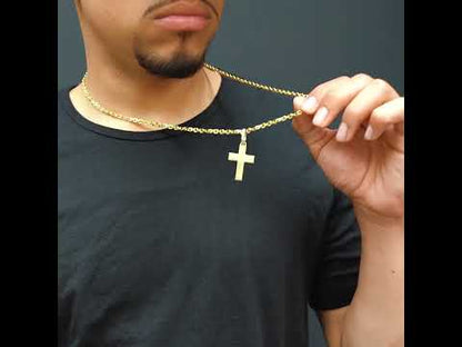 10k Customizable Diamond Cross Pendant 0.23 ctw