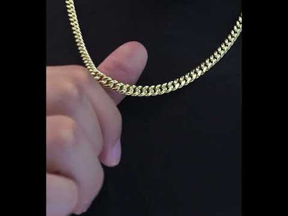 10K-14k Gold Miami Cuban Link Chain - Hollow (3mm-11.5mm)