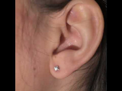 14k 10pt White Gold Round Stud Earrings 0.20 ctw