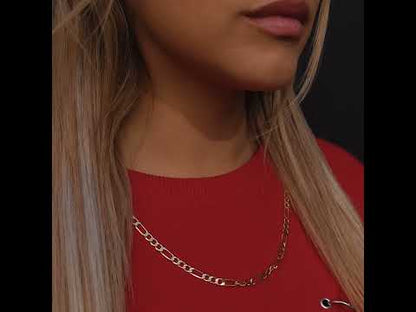 10k Gold Hollow Figaro Chain 2.5-6mm