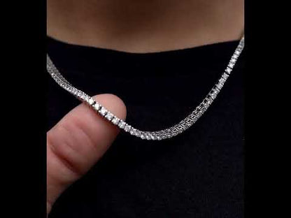 14K Solid Gold & Diamonds Tennis Chain 10-29.00 ctw