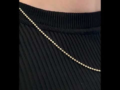 14k Solid Gold Ball Bead Chain 2-4mm