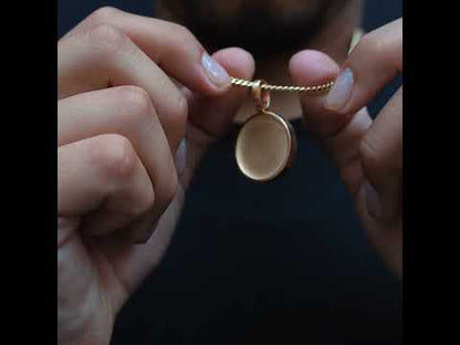 10K Solid Gold Doubled Sided Spinning Picture Pendant