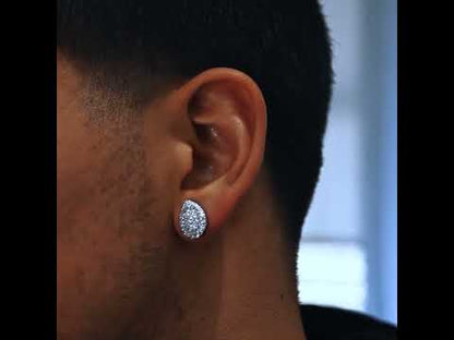 10k Solid Gold Pear Earrings 1.75ctw