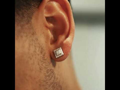 10k Rose Gold Square Earrings 0.75ctw