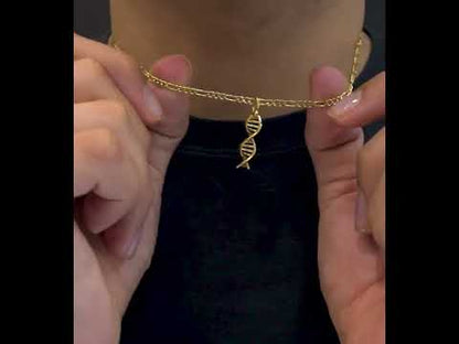 10K Solid Gold DNA Spinning Pendant