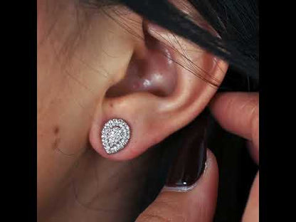 10k Rose Gold Pear Earrings .75ctw